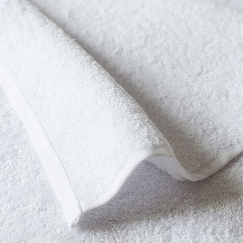 Полотенце махровое без бордюра 50*70 пл.470 белый (Узбек)