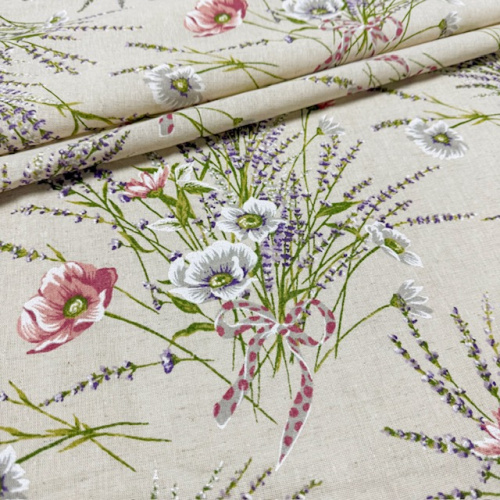 Ткань п/лен п/вар. шир 150см Прованс 1437