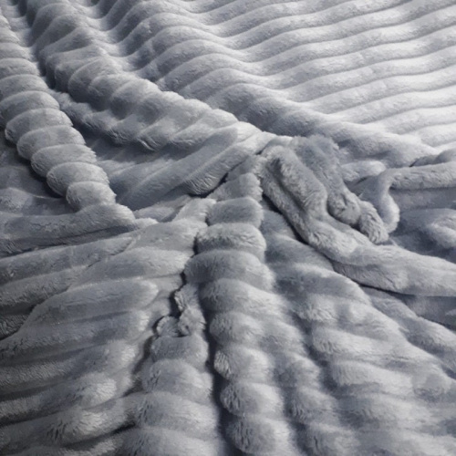 Велсофт жаккард стальной (полос.)