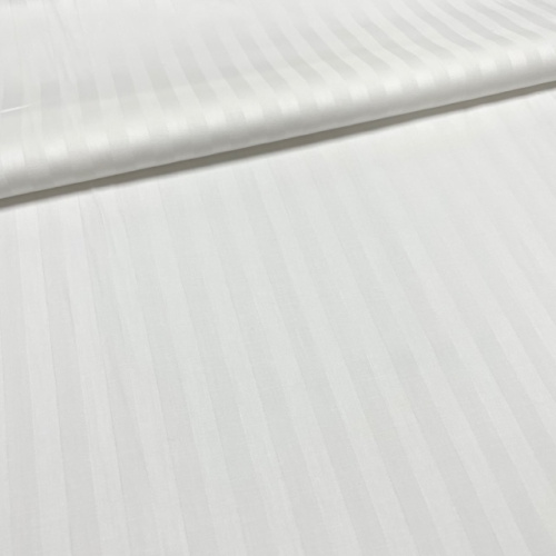 Сатин-страйп 240см полоса "1х1 см" Уз. Т белый air jet