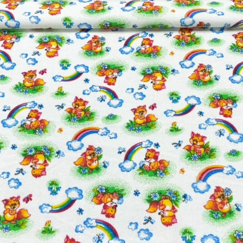 Фланель дет 90 см рис 793-3П лесная история бз.