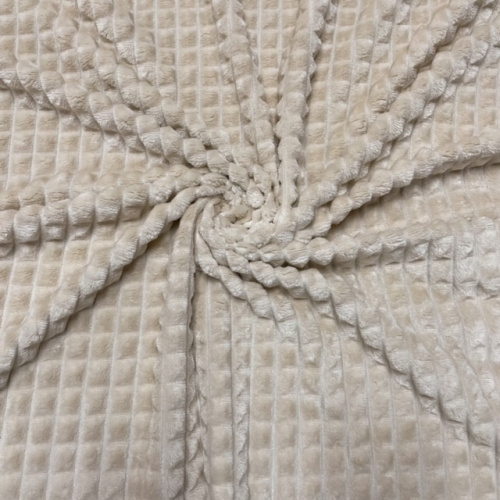 Велсофт жаккард бежевый (клет.)