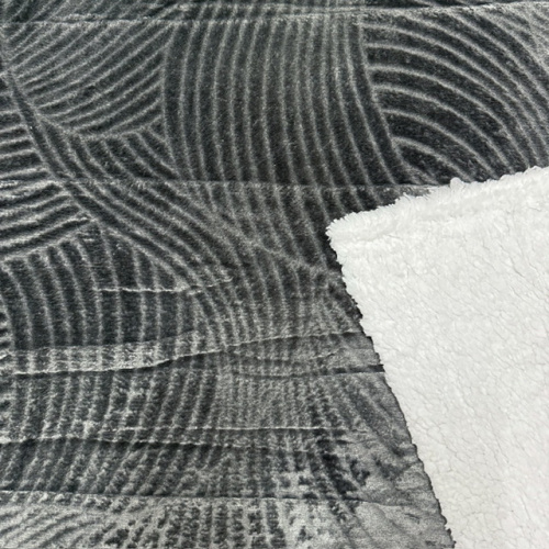 Велсофт жаккард Шерпа графит