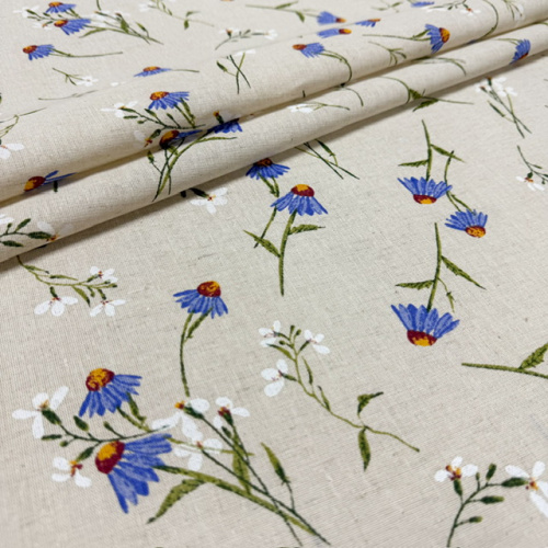 Ткань п/лен п/вар. шир 150см Альпийская ромашка 1719/2