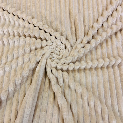 Велсофт жаккард бежевый (полос.)