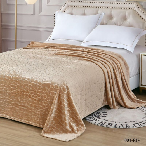 Плед Велсофт 200*210 Камушки (золото)