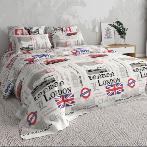 Бязь набивная 220 Лондон 0275/1