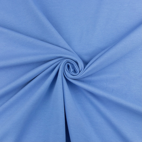 Футер 2-нитка петля с лайкрой рулон голубой