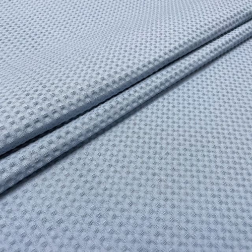 Полотно вафельное гк 150см (клетка 7х7) голубая ель 2037