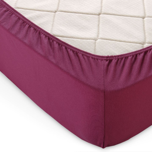 Простыня трикот.на рез.Р011Т 120*200*20 марсала