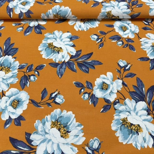 Рогожка наб.шир.150 см ПИОНЫ (2,3 пог.м)