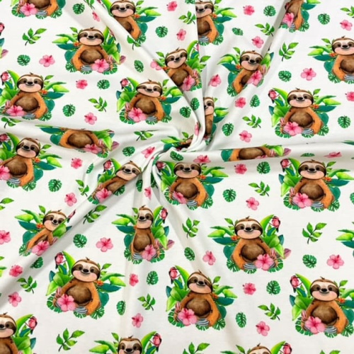 Интерлок набивной рулон Ленивец (диджитал) 