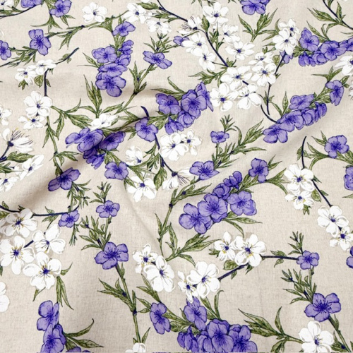 Ткань п/лен п/вар. шир 150см Дикая вишня 1660/2