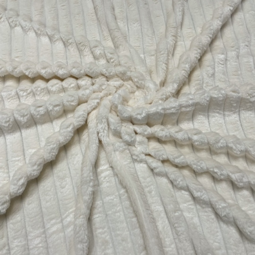 Велсофт жаккард Полоса молочный