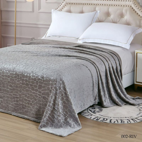 Плед Велсофт 150*200 Камушки (серый)