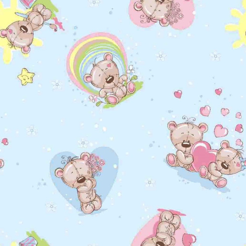 Бязь наб 150 Мишка романтик 5854/1 гол.