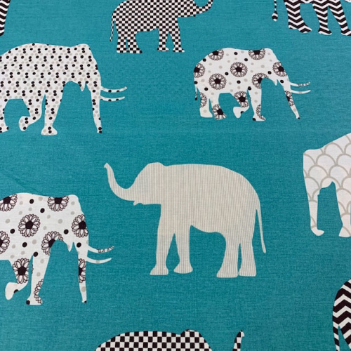 Бязь наб. 150 Слоны на изумр. 8118/1