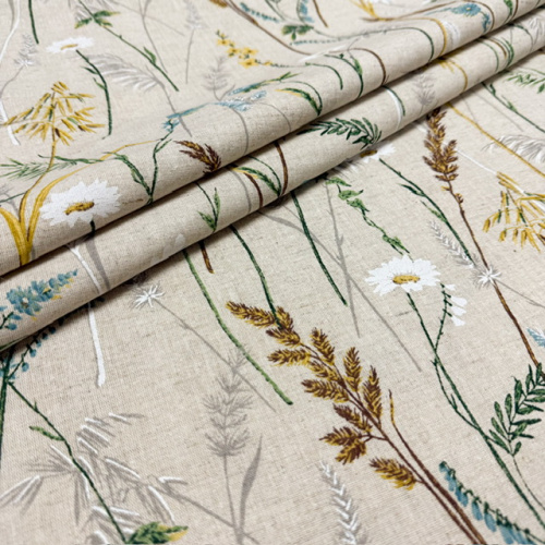 Ткань п/лен п/вар. шир 150см Полевая ромашка 1742/1