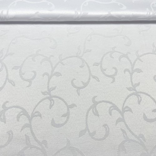 Ткань скатерная Журавинка белая