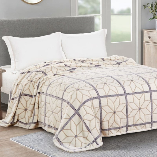 Плед Велсофт 180*200 Цветы в квадрате