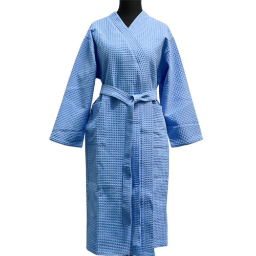 Халат вафельный р.46-48 голубой